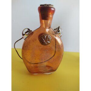 Hand Blown Glass Flask signed by Canadian artist V. Wilson 2000